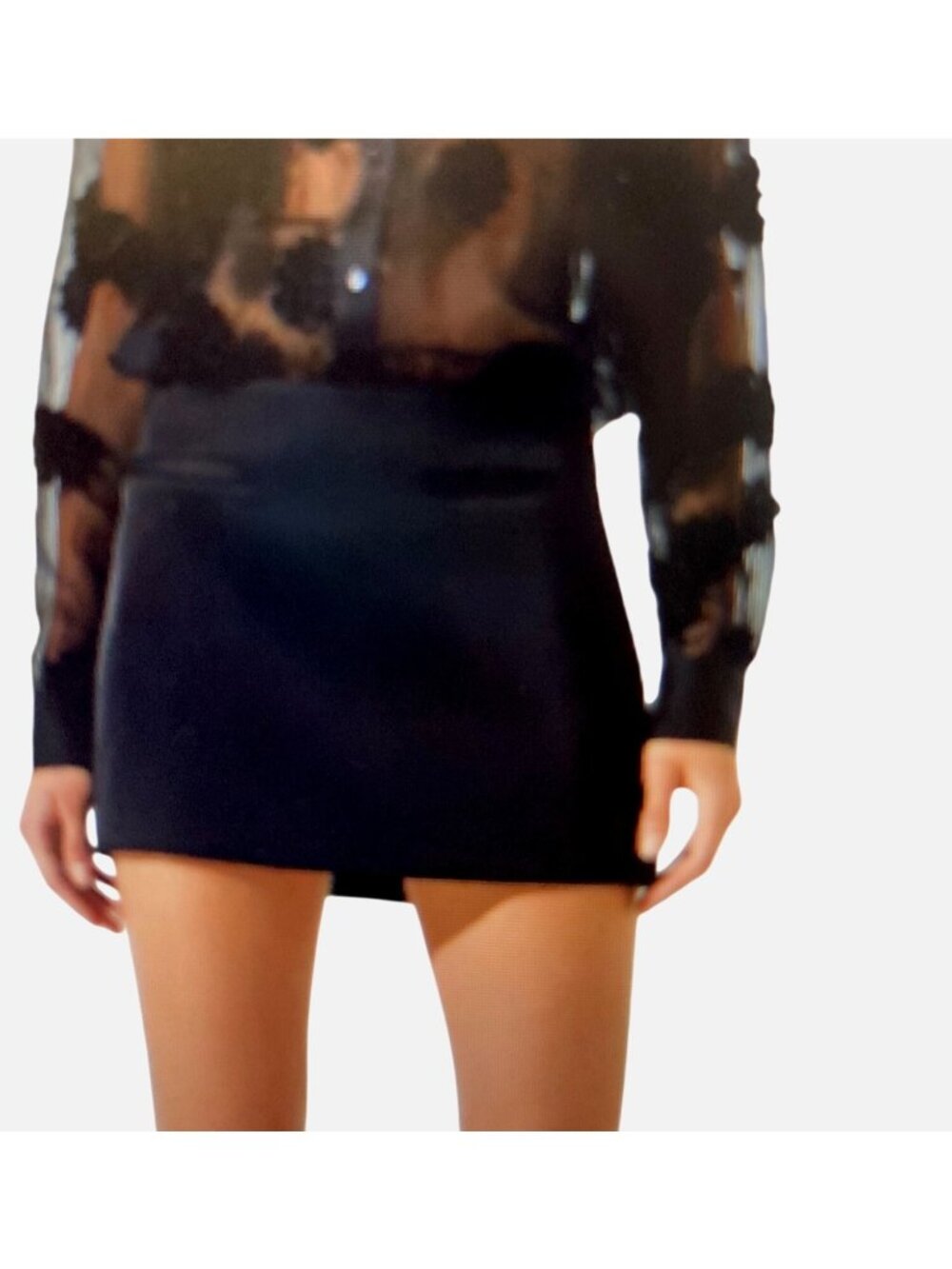 ASTR The Label  Jenessa Satin Mini Skirt Black Satin XS  NWT